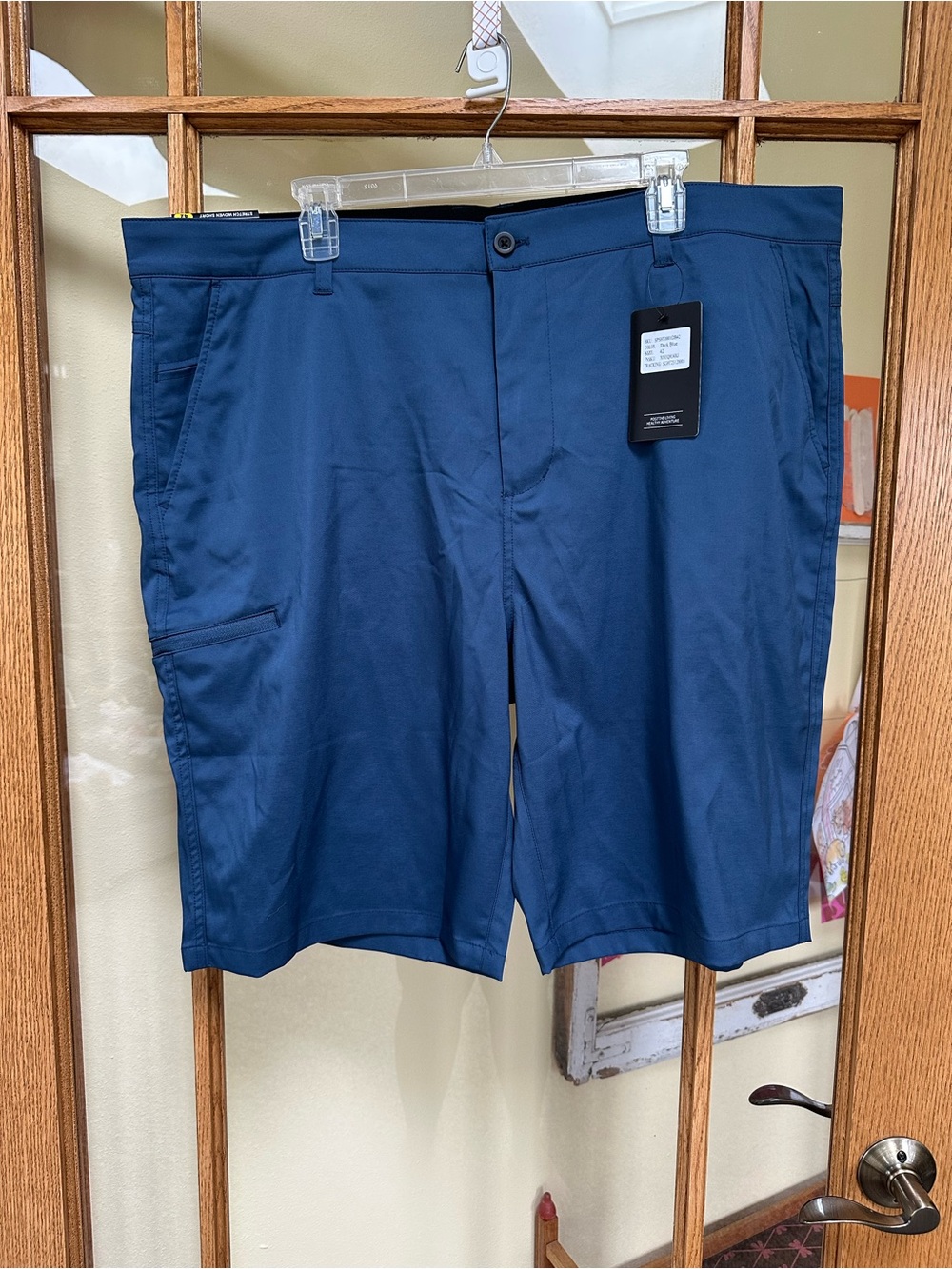 Puli Men's Flat-Front Performance Shorts - Navy Blue